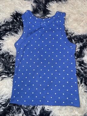 wonder nation Blue Polka Dot Tank Top